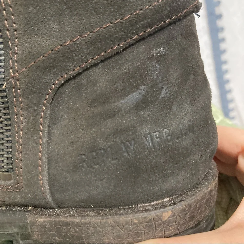 Replay Pack Brown Suede Lace Up Military Utility Combat Mid Boots
